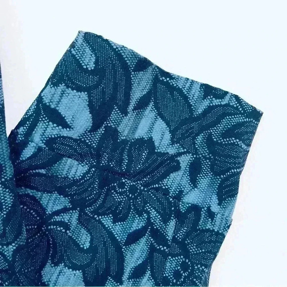 Athleta Trekke North Blue Floral Drawstring Mid-Rise Full Length Jogger Size 4 - Picture 4 of 15